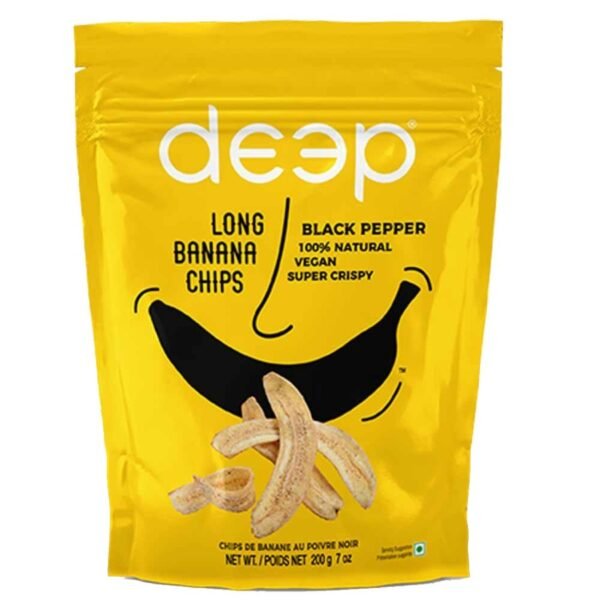 BLACK PEPPER LONG BANANA CHIPS - 15 X 200 gm